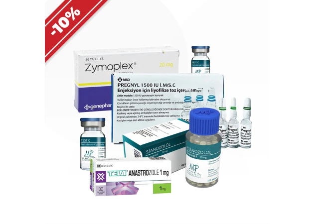Foto 1 - Trocknungskurs. Winstrol + Testosteron + Gonadotropin + Tamoxifen