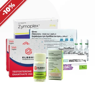 Langer Kurs zum Muskelaufbau. Turinabol + Testosteron