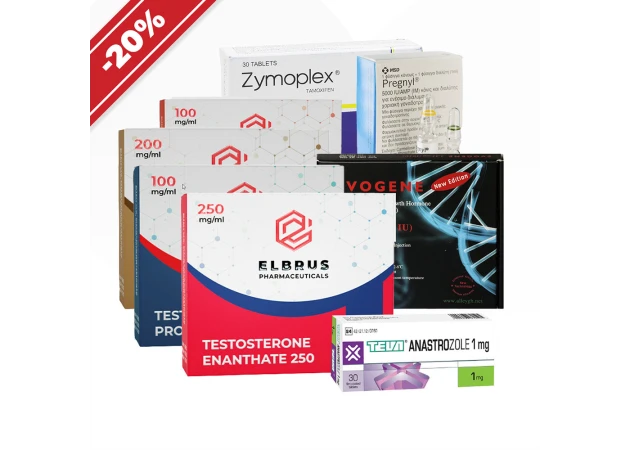 Foto 1 - Massekurs: Profi. Testosteronenanthat, Testosteronpropionat, Trenbolonenantat, Wachstumshormon, Drostanolon, Gonadotropin und Anastrozol